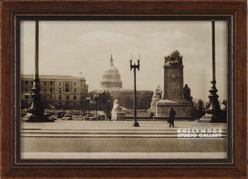 10X14 WASH.DC SEPIA-CAP.DOME-STREET