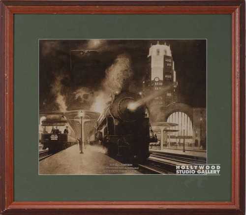 25X29 SEPIA TRAIN/ NITE-GRN MAT