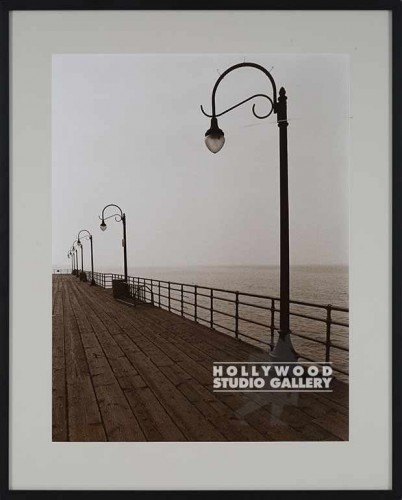 33X27 DALTON SEPIA PIER PHOTO / BLK