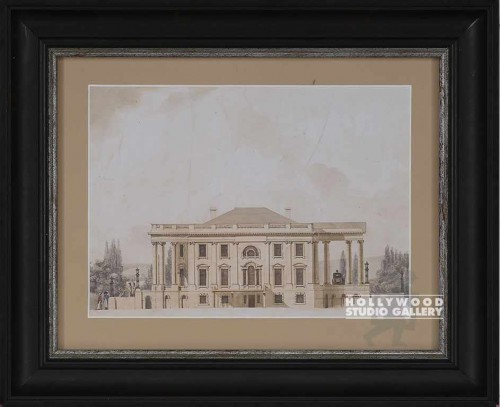 11" X 14" COLONIAL HOUSE/DARK WOOD
