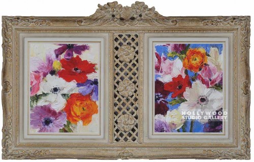 28X48 DBL.PAYSON FLORALS/ORN.WHT