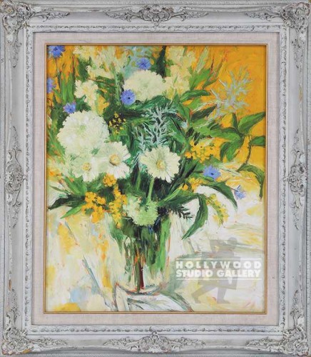 31X27 PAYSON FLORAL BOUQUET/ORN.WHT