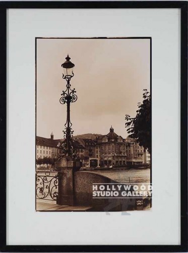 27x20 Fowler Sepia Lamp Post/Blk
