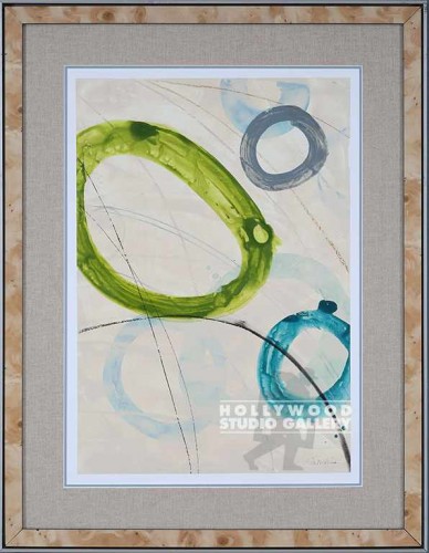 36X28 FUKUSHIMA LIME-TEAL CIRCLES/2