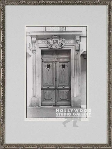 20X15 RF B/W PARIS DOOR/ORN SILVER