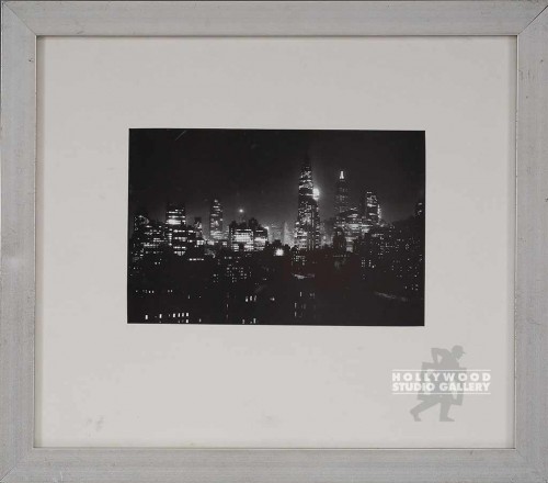 12X14 B/W NYC AERIAL VIEW-NITE/ALUM