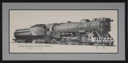 20X40 ANTQ.TRAIN LITHO-GRAY MAT/BLK