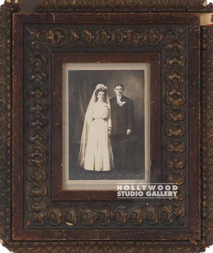 13x11 B/W Victorian Wedding Portrai