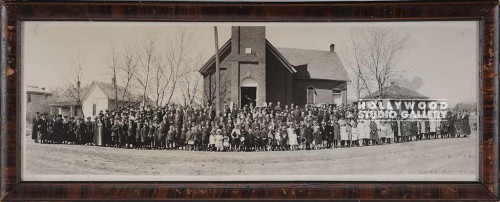 10X23 B/W PANORAMIC CHURCH GROUP