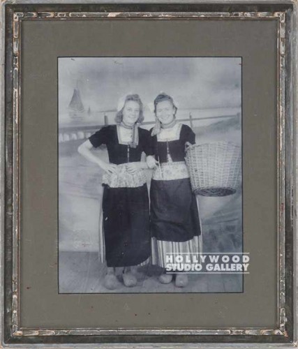 13x12 B/W (2)Girls as "Swiss" Maids
