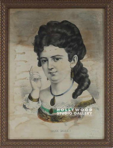 18X13 "TAKE CARE" VICTORIAN LADY