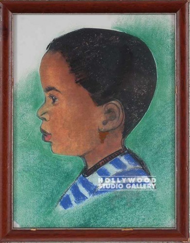 12X10 ETHNIC/LIL BOY PROFILE/BROWN FRAME