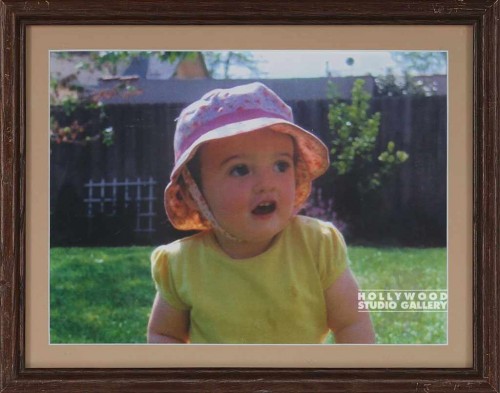 9X12 CLR PHT BABY W/ PINK HAT