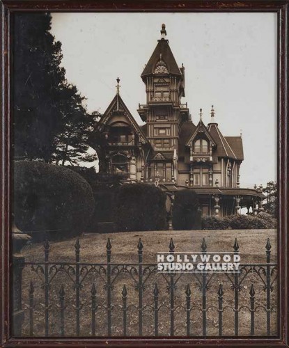 20x17 Sepia Photo Carson Mansion/Wood
