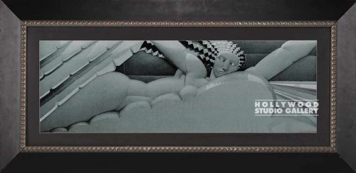 26X53 RF B/W DECO LADY RELIEF/ WIDE