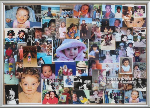 30x42 PHOTO COLLAGE/BABIES/SILVR MTL