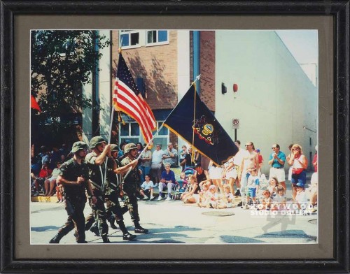 8X10 ARMY GUYS CARRYING FLAGS