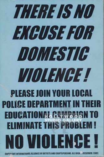 16X10 DOMESTIC VIOLENCE/POSTER