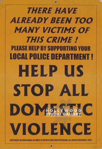 18X12 DOMESTIC VIOLENCE POLICE PSTR