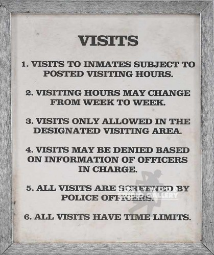12x10 Visits Sign/Police
