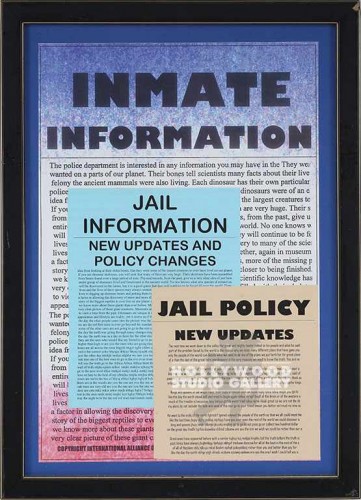18X13 INMATE INFORMATION/BLK FRM