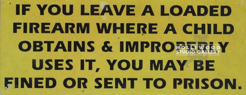 7X16 YELLOW FIREARM/SIGN