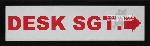 5X16 DESK SGT.SIGN W/ARROW FRAMED