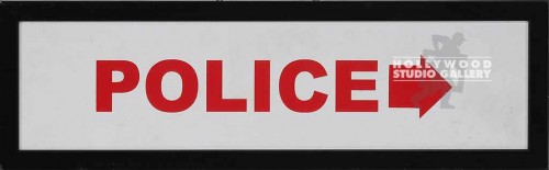 5X16 POLICE SIGN W/ARROW FRAMED
