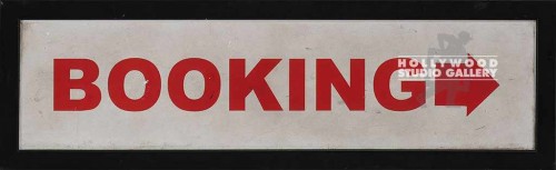 5X16 BOOKING SIGN W/ARROW FRAMED