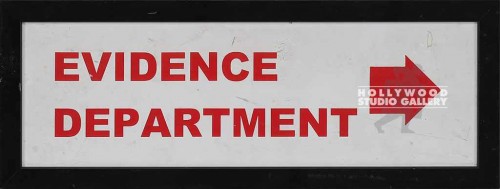 5X13 EVIDENCE DEPT.SIGN W/ARROW FRM