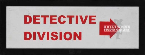 5X13 DETECTIVE DIVISION SIGN  FRAME