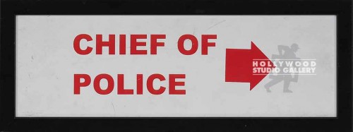 5X13 CHIEF OF POLICE SIGN/FRAMED
