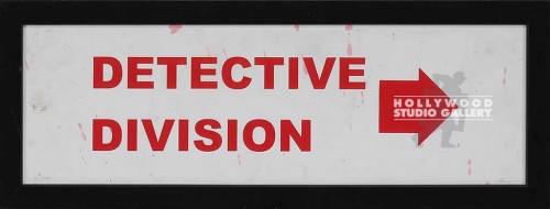5X13 DETECTIVE DIVISION SIGN/FRAMED