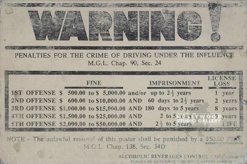 11x16 Warning Penalties For DUI