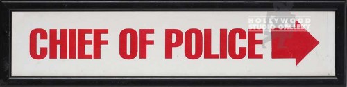 5x18 CHIEF OF POLICE SIGN/BLK FRME