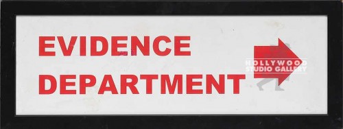 5X13 EVIDENCE DEPT. SIGN/FRAMED