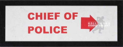 5X13 CHIEF OF POLICE SIGN/FRAMED