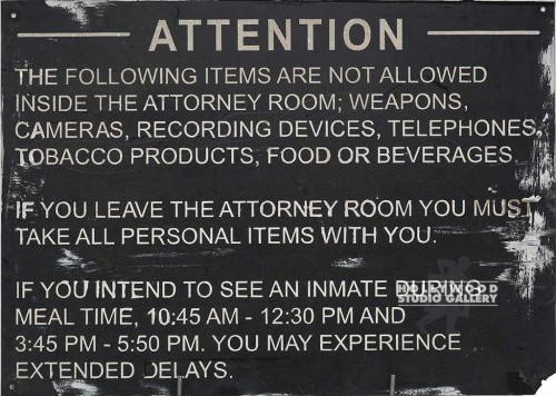 15X21 ATTN: FOLLOWING ITEMS/SIGN