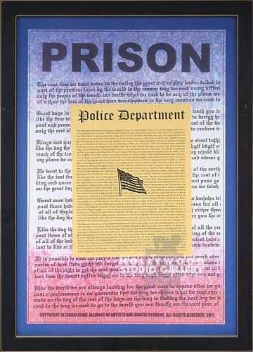 18X13PRISON/BLK FRM/EAGLE IN CENTER