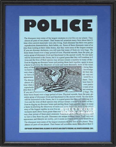 15X12 BLK FRM/ "POLICE"