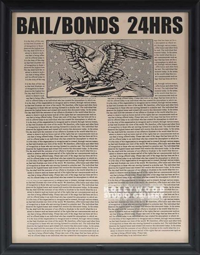 12X9 BLK WD FRM/BAIL/BONDS/24HRS