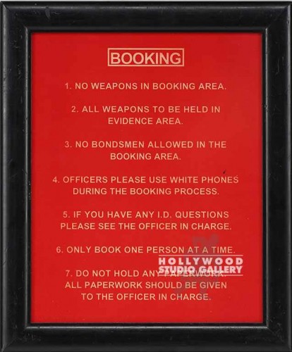 12x10 POLICE BOOKING RULES/BLACK
