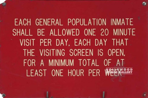 12X18 INMATE VISIT SIGN