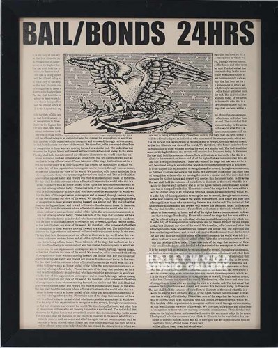 15X12 BLK WD FRM/BAIL/BONDS/24HRS