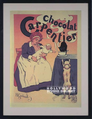 53x41 "OLD" CHOCOLAT FRENCH AD/CIA