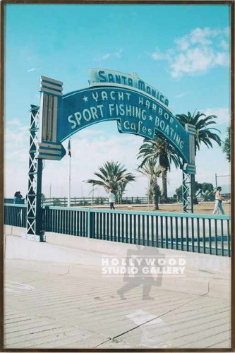 36X24 RF S.MONICA PIER SIGN/ BRASS