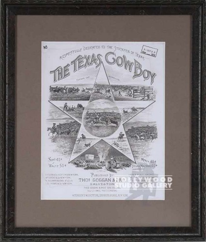 21 X 18 "TEXAS COWBOY"ORN./RUSTIC