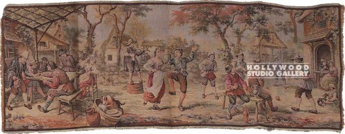 19X52 DANCING PEASANTS TAPESTRY-UNF