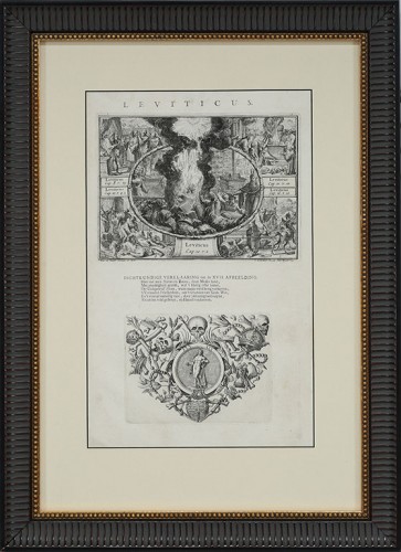 21x15 ANTQ. ENGRAVING/BLCK RIB FRM