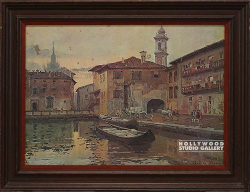 26x34 Italian Scape/Boats